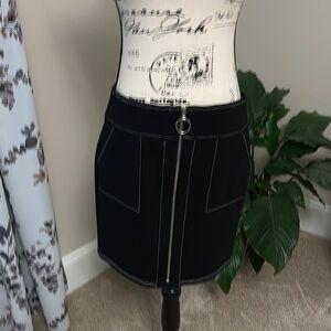 Black Zipper Detail Skirt INC brand never worn